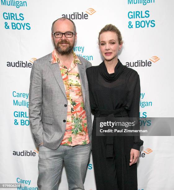 Playwright Dennis Kelly and actress Carey Mulligan attend "Girls & Boys" Opening Night at the Minetta Lane Theatre on June 20, 2018 in New York City.