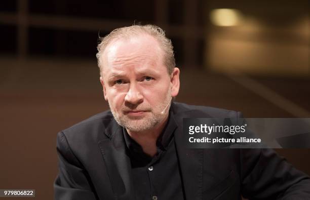 March 2018, Germany, Berlin: Bestseller author Ferdinand von Schirach speaks during the presentation of his new book 'Strafe' at the chamber music...