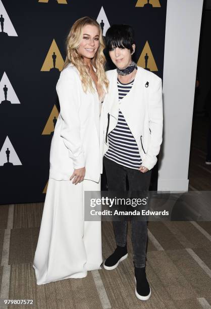 Singer LeAnn Rimes and songwriter Diane Warren arrive at The Academy Of Motion Picture Arts And Sciences presentation of "The Sherman Brothers: A...