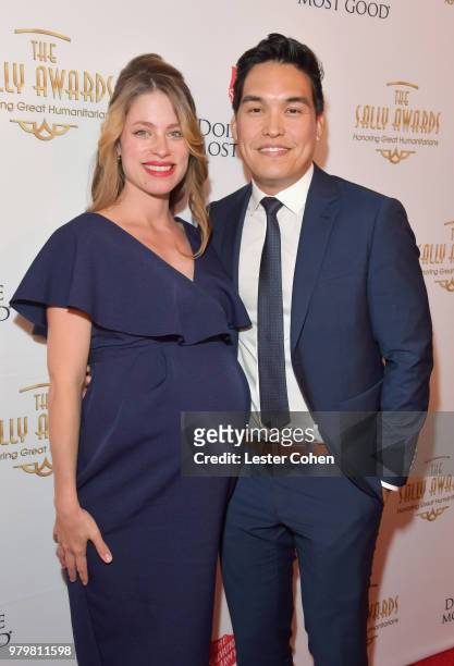 Sara Moore and Ryam Moore attend the 2018 Sally Awards presented by The Salvation Army at the Beverly Wilshire Four Seasons Hotel on June 20, 2018 in...