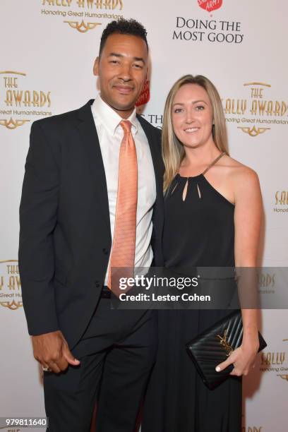 Giddeon Massie and Gena Ball attend the 2018 Sally Awards presented by The Salvation Army at the Beverly Wilshire Four Seasons Hotel on June 20, 2018...