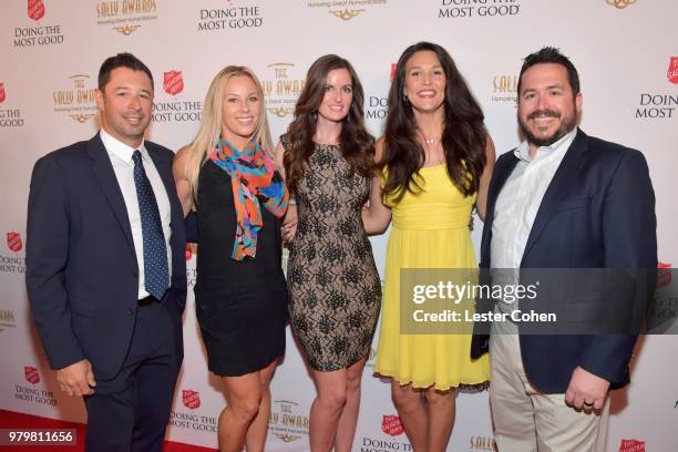 Adam Piandes, Kitt McCurdy, Jackie DiMare, Melissa Vogel and Jake DiMare attend the 2018 Sally Awards presented by The Salvation Army at the Beverly...