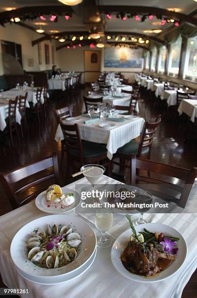 By Dayna Smith/twp SUBJECT: Restaurant review of Vespucci, an Italian restaurant in Fairfax, VA. The interior, decorated like the deck of a boat, and...