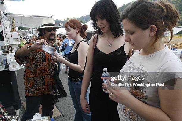 By Dayna Smith/twp SUBJECT: The twice yearly Occoquan Craft Fair was held this weekend. Left to right, John Crutchfield, of Mettalic Arts Graphics,...