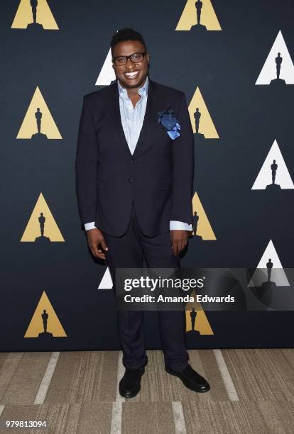 Actor Michael-Leon Wooley arrives at The Academy Of Motion Picture Arts And Sciences presentation of "The Sherman Brothers: A Hollywood Songbook" at...