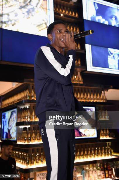 Boogie wit da Hoodie performs onstage during the PUMA Basketball launch party at 40/40 Club on June 20, 2018 in New York City.