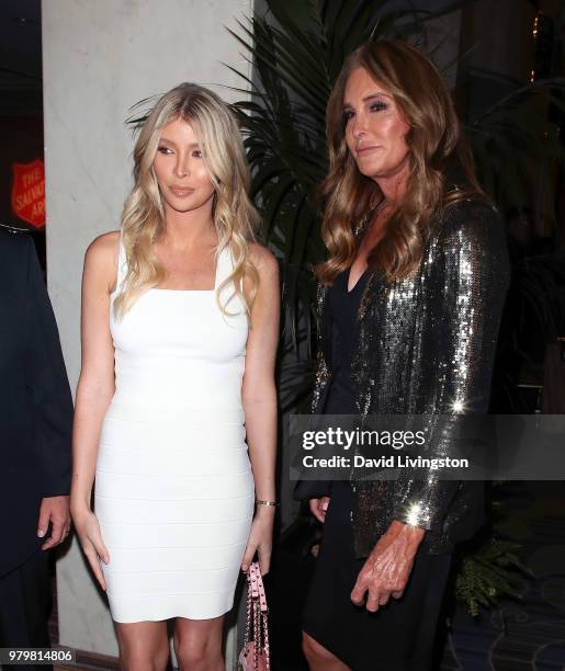 Sophia Hutchins and Caitlyn Jenner attend the 2018 Sally Awards at The Beverly Wilshire Four Seasons Hotel on June 20, 2018 in Beverly Hills,...
