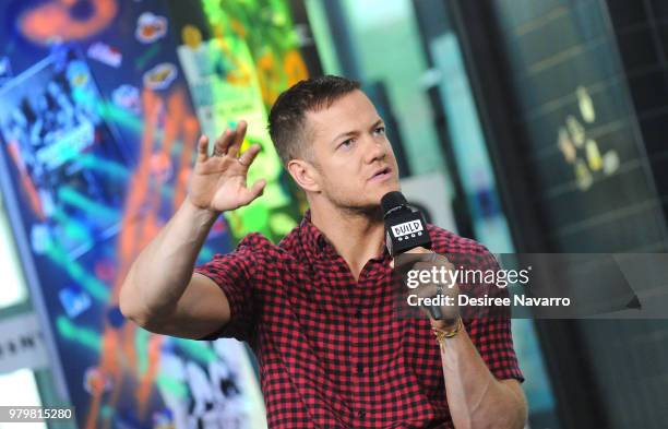 Singer Dan Reynolds of Imagine Dragons attends Build Series to discuss the HBO documentary 'Believer' at Build Studio on June 20, 2018 in New York...