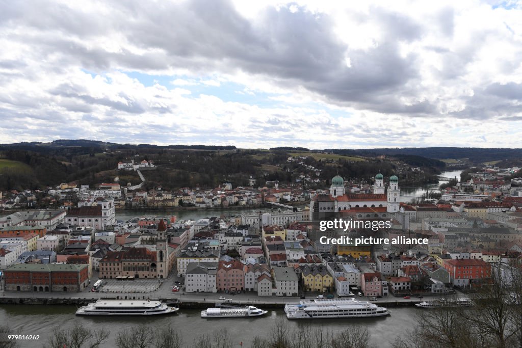 Sun and clouds over Passau