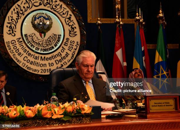 Secretary of State Rex Tillerson attends the opening of the Ministerial Meeting of the Global Coalition to Defeat ISIS in Kuwait City, Kuwait, 13...