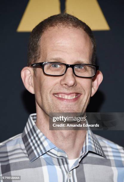 Pixar Animation Chief Creative Officer Pete Docter arrives at The Academy Of Motion Picture Arts And Sciences presentation of "The Sherman Brothers:...