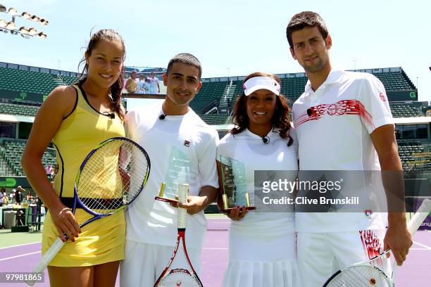 Sony Ericsson WTA player Ana Ivanovic, Singer Jay Sean, Spice Girl Mel B and ATP Player Novak Djokovic participate in Glam.Set.Match game to kick off...