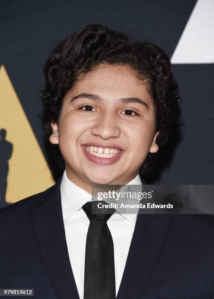 Actor Anthony Gonzales arrives at The Academy Of Motion Picture Arts And Sciences presentation of "The Sherman Brothers: A Hollywood Songbook" at the...