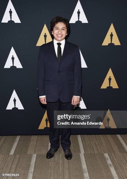 Actor Anthony Gonzales arrives at The Academy Of Motion Picture Arts And Sciences presentation of "The Sherman Brothers: A Hollywood Songbook" at the...