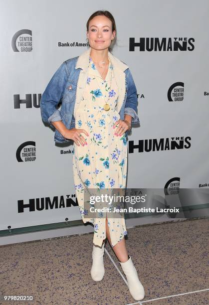 Olivia Wilde attends the opening night of the 'Humans' at the Ahmanson Theatre on June 20, 2018 in Los Angeles, California.