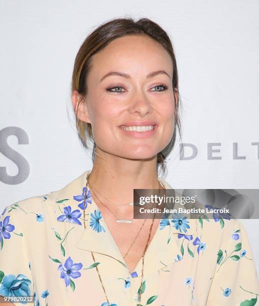 Olivia Wilde attends the opening night of the 'Humans' at the Ahmanson Theatre on June 20, 2018 in Los Angeles, California.