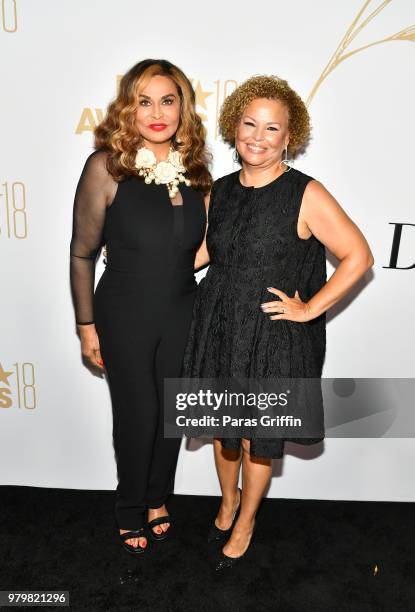 Tina Knowles Lawson and Debra Lee attend the Debra Lee Pre-BET Awards Dinner at Vibiana on June 20, 2018 in Los Angeles, California.