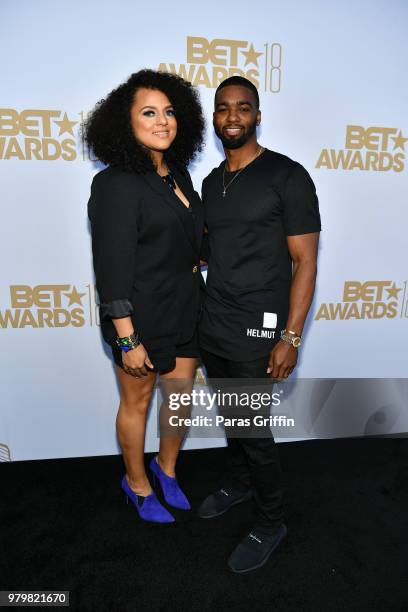 Marsha Ambrosius and Dez Billups attend the Debra Lee Pre-BET Awards Dinner at Vibiana on June 20, 2018 in Los Angeles, California.