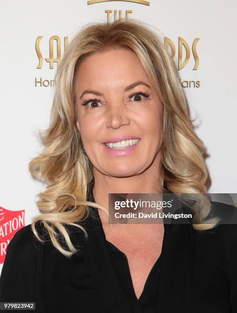 Controlling owner and president of the Los Angeles Lakers Jeanie Buss attends the 2018 Sally Awards at The Beverly Wilshire Four Seasons Hotel on...