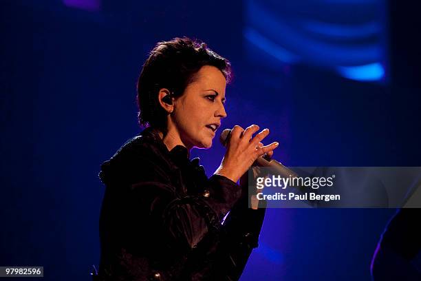 Dolores O'Riordan, of Irish rock band The Cranberries, performs on stage at Heineken Music Hall on March 23, 2010 in Amsterdam, Netherlands.