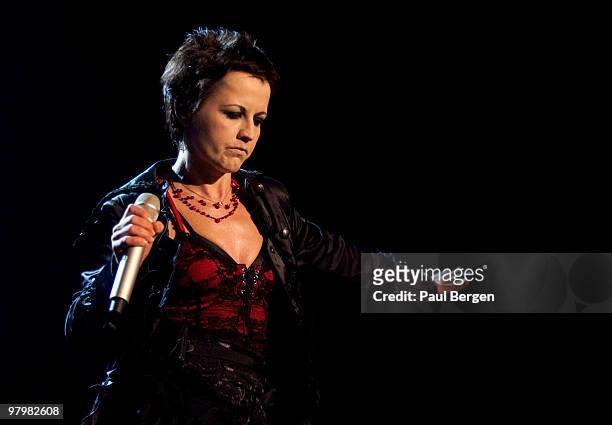 Dolores O'Riordan, of Irish rock band The Cranberries, performs on stage at Heineken Music Hall on March 23, 2010 in Amsterdam, Netherlands.