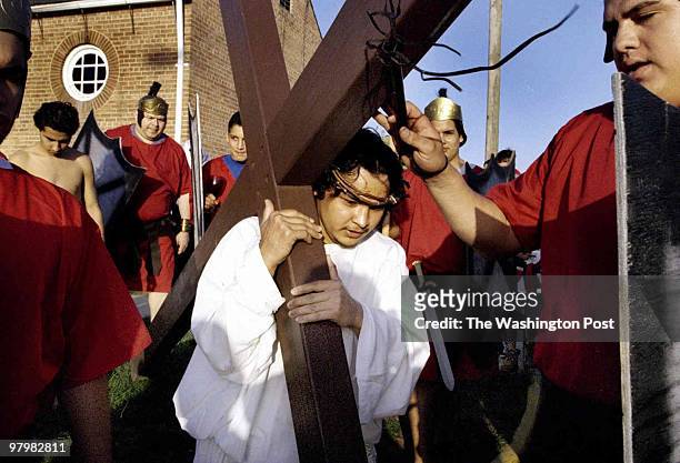 The Hispanic congregation of Our Lady of Angels Catholic church enacted a living Stations of the Cross on the afternoon of Good Friday. Parishioners...
