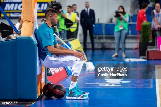 Real Madrid Walter Tavares during Liga Endesa Finals match between Kirolbet Baskonia and Real Madrid at Fernando Buesa Arena in Vitoria, Spain. June...