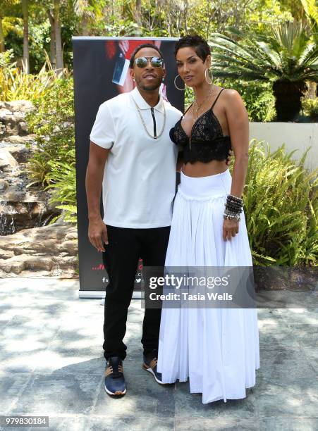 Chris "Ludacris" Bridges and Niki Murphy attend the summer season kickoff 2018 party hosted by Nicole Murphy, Ludacris and Tichina Arnold at STK Los...