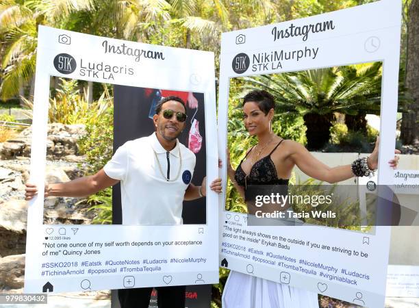 Chris "Ludacris" Bridges and Niki Murphy attend the summer season kickoff 2018 party hosted by Nicole Murphy, Ludacris and Tichina Arnold at STK Los...