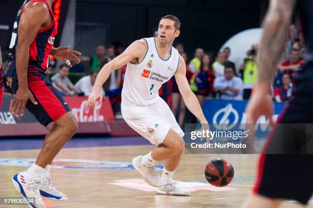 Real Madrid Fabien Causeur during Liga Endesa Finals match between Kirolbet Baskonia and Real Madrid at Fernando Buesa Arena in Vitoria, Spain. June...