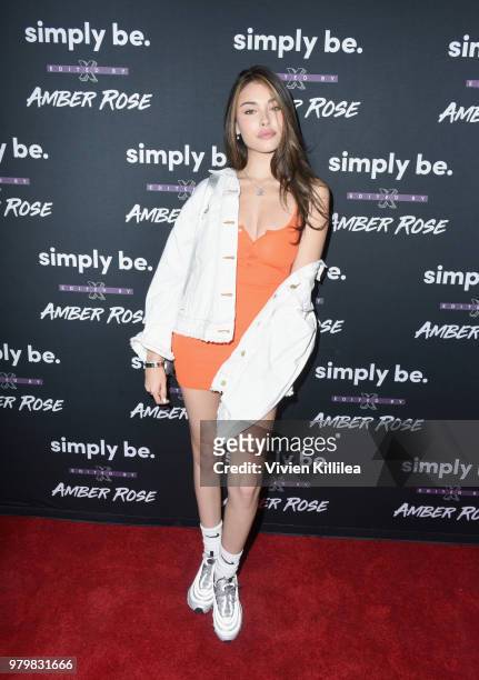 Madison Beer attends Amber Rose x Simply Be Launch Party at Bootsy Bellows on June 20, 2018 in West Hollywood, California.