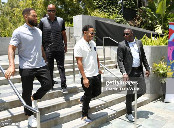 Chris "Ludacris" Bridges arrives at the summer season kickoff 2018 party hosted by Nicole Murphy, Ludacris and Tichina Arnold at STK Los Angeles on...