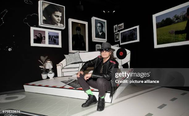 March 2018, Berlin, Germany: Rockstar Udo Lindenberg photographed on a stylised bed in 'Panik City' , the multimedia adventure 'The Udo Lindenberg...