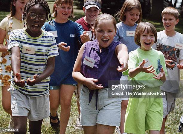 Children age 8-10 gathered at Merchants Park for a week-long colonial camp sponsored by Weems- Botts museum. The campers, who are studying colonial...