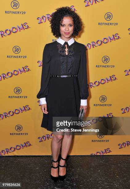 Actress Gugu Mbatha-Raw attends "Refinery29's 29Rooms: Turn It Into Art" on June 20, 2018 in San Francisco, California.