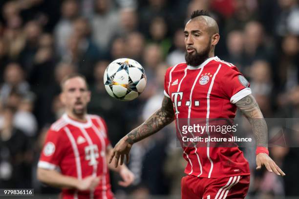 Dpatop - Bayern's Arturo Vidal in action during the UEFA Champions League round of 16 second leg soccer match between Besiktas and FC Bayern Munich...