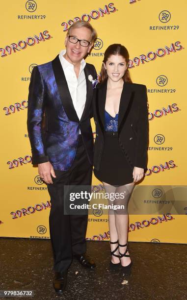 Paul Feig and Anna Kendrick attend Refinery29's 29Rooms San Francisco Turn It Into Art Opening Party at the Palace of Fine Arts on June 20, 2018 in...