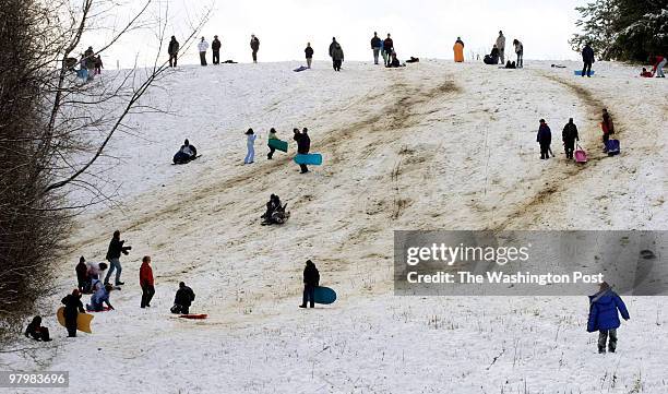 The first storm of the season coated a favorite sledding hill near Ashton Ave. In Manassas with several inches of wet snow. Local residents of all...