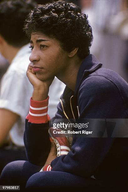 Wilma Rudolph of the United States track & field athlete looks on in a photo dated July 1959.
