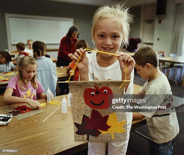 There's a chill in the air and color in the trees, so children were invited to make fall banners to decorate their homes. The kids took pre-cut...
