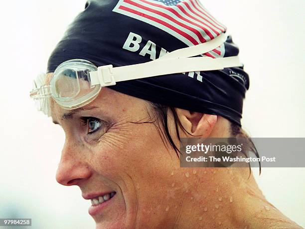 Swim18 10/14/01 Jahi Chikwendiu/TWP Beth O'Connor Baker is a member of both the Virginia Masters Swim Team and a swim team called Curl-Burke, Ridge...