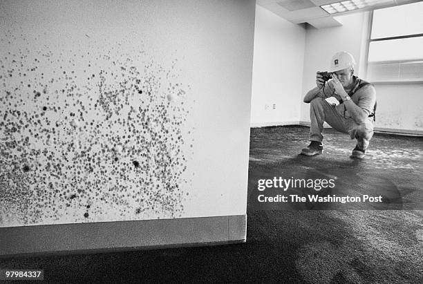 We tour some of the damaged offices in the Pentagon in the wake of a terrorist attack on the building. Pictured, Brett Eaton, a Pentagon Revovation...