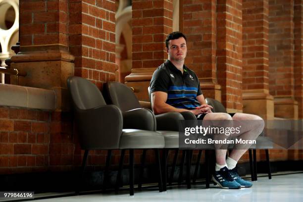 Sydney , Australia - 21 June 2018; James Ryan poses for a portrait after an Ireland rugby press conference in Sydney, Australia.