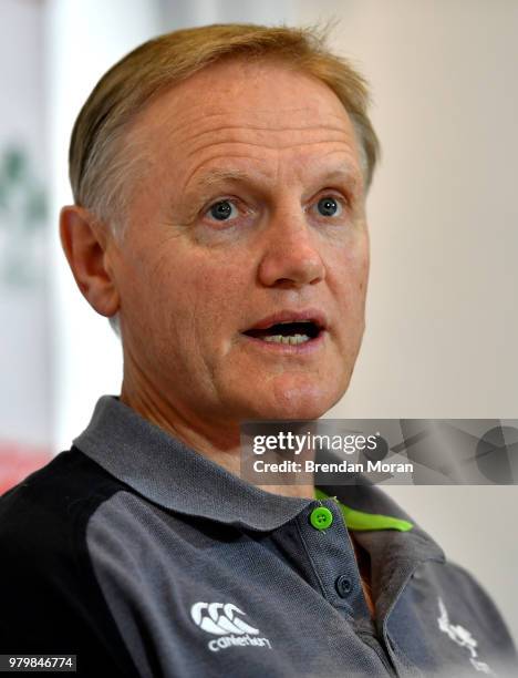 Sydney , Australia - 21 June 2018; Ireland head coach Joe Schmidt speaks to the media during an Ireland rugby press conference in Sydney, Australia.