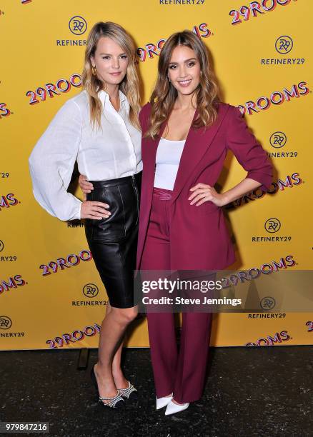 Kelly Sawyer Patricof and Actress Jessica Alba attend "Refinery29's 29Rooms: Turn It Into Art" on June 20, 2018 in San Francisco, California.