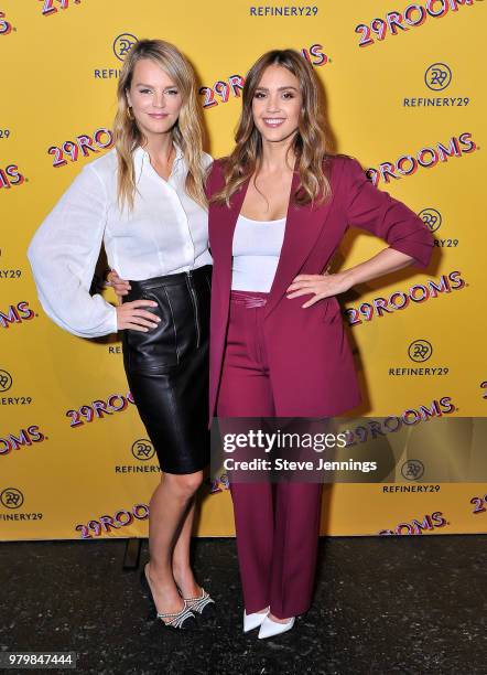 Kelly Sawyer Patricof and Actress Jessica Alba attend "Refinery29's 29Rooms: Turn It Into Art" on June 20, 2018 in San Francisco, California.