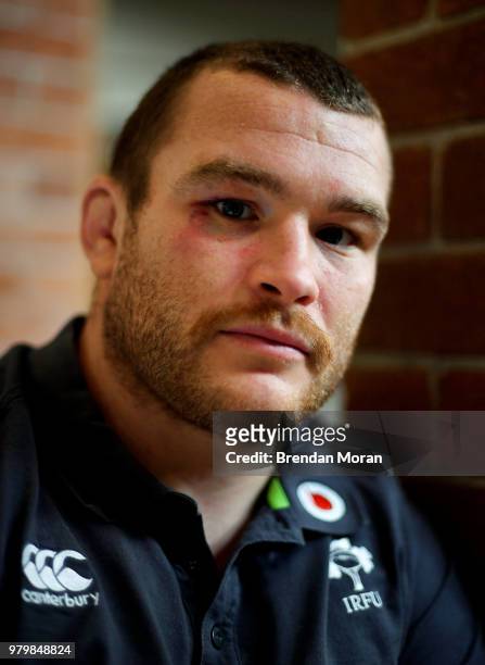Sydney , Australia - 21 June 2018; Jack McGrath poses for a portrait after an Ireland rugby press conference in Sydney, Australia.