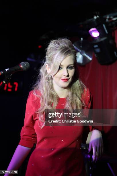 Diana Vickers performs at the Water Rats Club on March 23, 2010 in London, England.