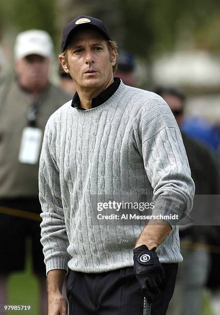 Michael Bolton competes in the second round at the PGA Tour - 45th Bob Hope Chrysler Classic Pro Am at La Quinta Country Club January 22, 2004.