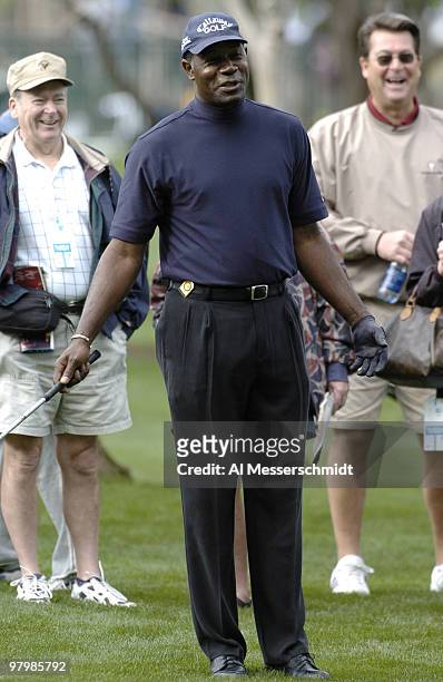 Dennis Haysbert competes in the second round at the PGA Tour - 45th Bob Hope Chrysler Classic Pro Am at La Quinta Country Club January 22, 2004.